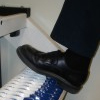 Presence-sensing step detection of foot